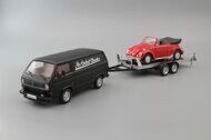 1:43 Volkswagen T3-a box van/ trailer/ Beetle Convertible - VW Classic, black / red